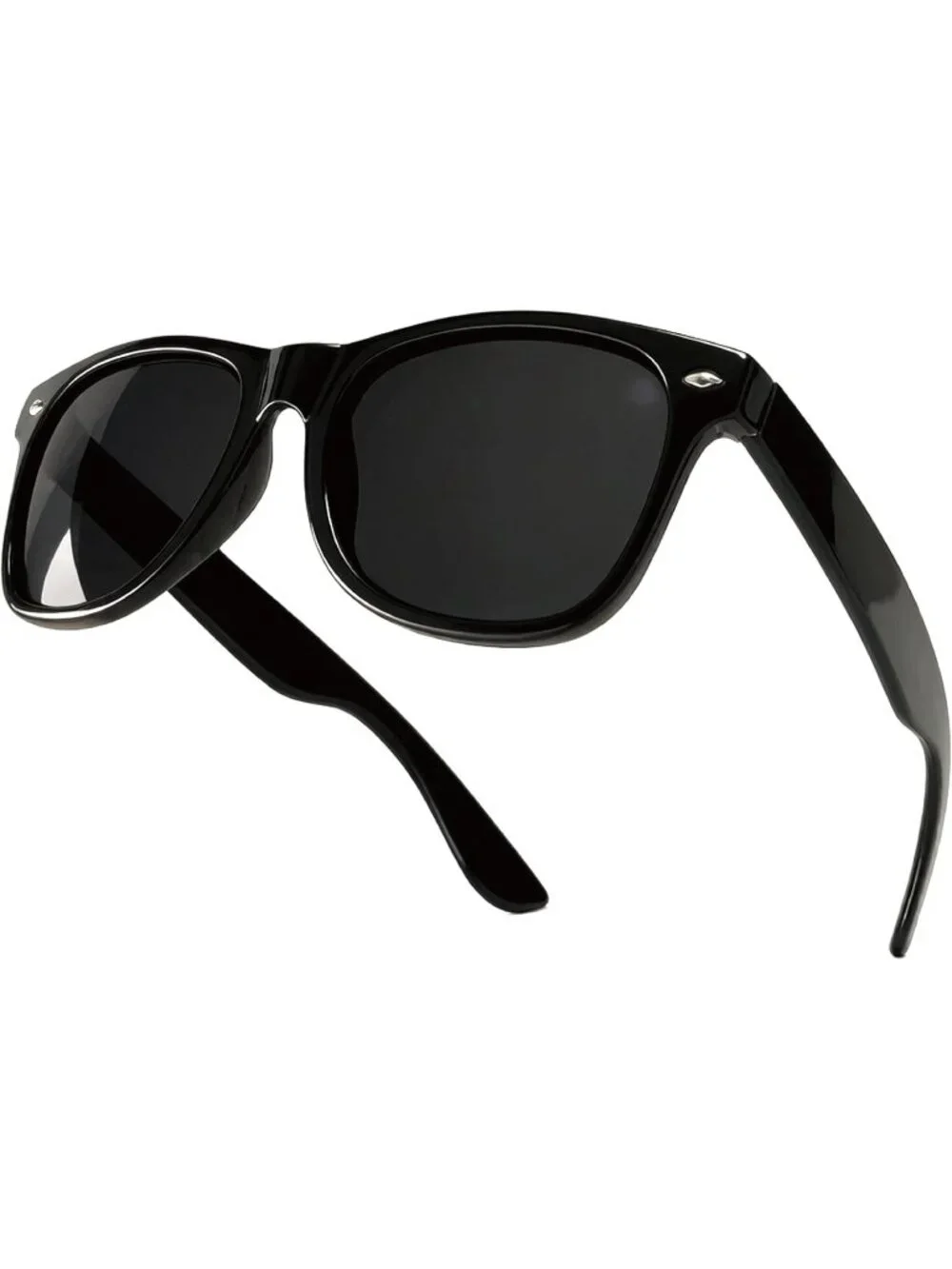 Women's Black Trendy Rectangle Sun Glasses Classic Designer Shade UV Protection